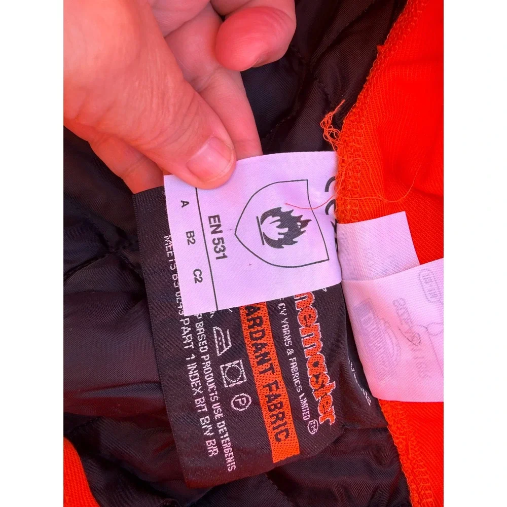 Flamemaster  FR Men's Flame Retardant Coveralls Orange Jumpsuit‎ EN 531 Size 46